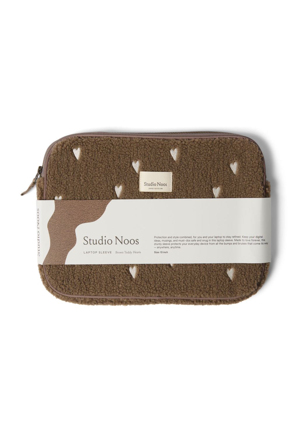 Teddy Hearts Laptop-Hülle | Braun Hearts