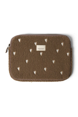Teddy Hearts Laptop-Hülle | Braun Hearts