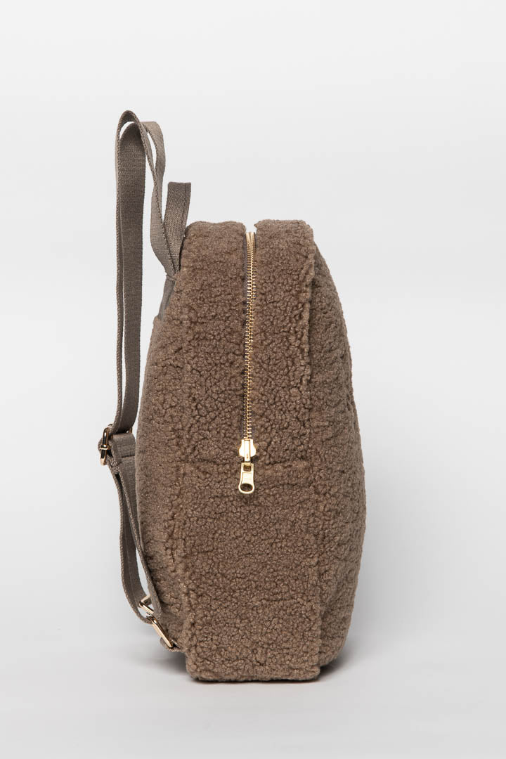 Brauner Teddy Mini-Rucksack