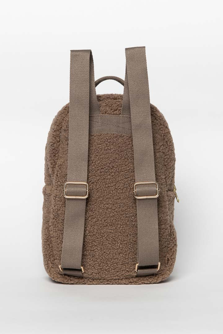 Brauner Teddy Mini-Rucksack