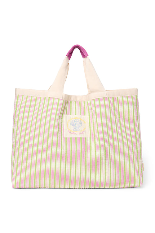 Serenity Baumwolle Gestreifte Beach Bag