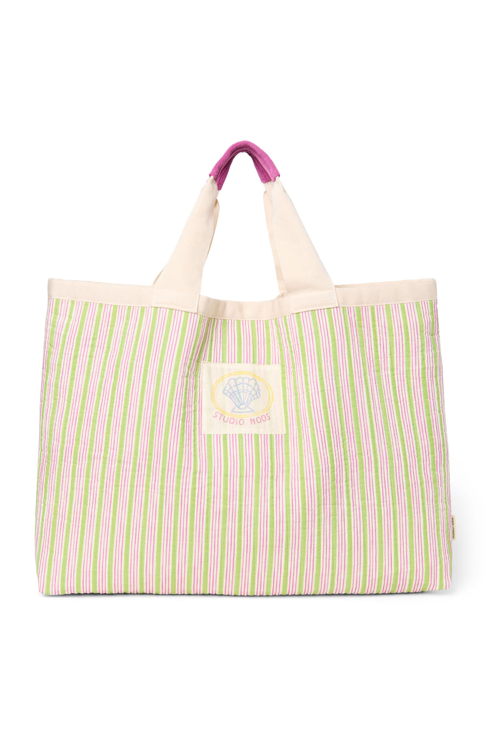 Serenity Baumwolle Gestreifte Beach Bag