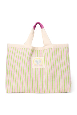 Serenity Baumwolle Gestreifte Beach Bag