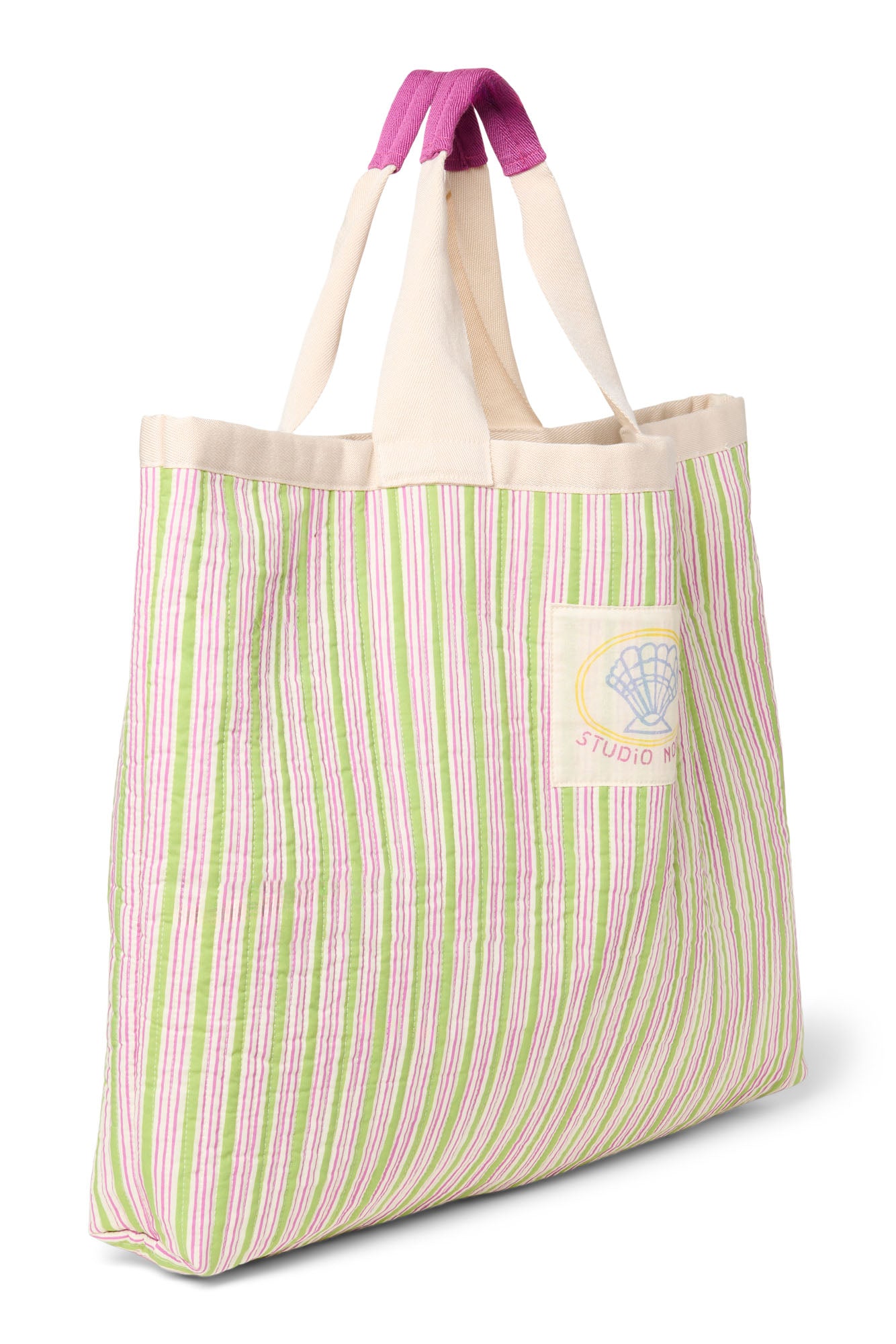 Serenity Baumwolle Gestreifte Beach Bag