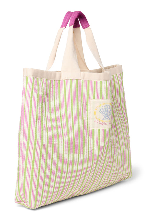 Serenity Baumwolle Gestreifte Beach Bag