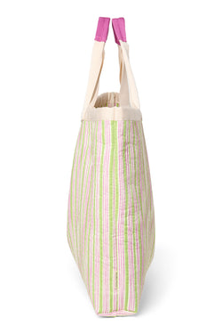 Serenity Baumwolle Gestreifte Beach Bag