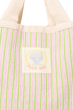 Serenity Baumwolle Gestreifte Beach Bag