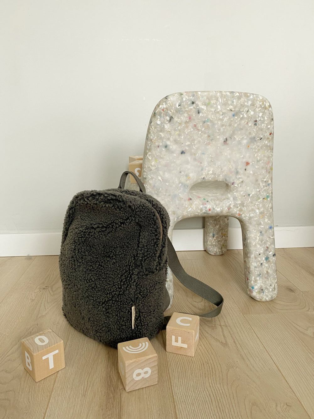 Teddy Mini-Rucksack | Dunkelgrau