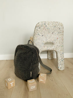 Teddy Mini-Rucksack | Dunkelgrau
