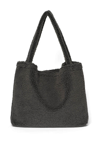 Dunkelgraue Teddy Mom Bag
