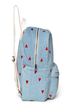 Denim Midi-Rucksack | Blau Hearts