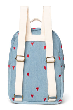 Denim Midi-Rucksack | Blau Hearts
