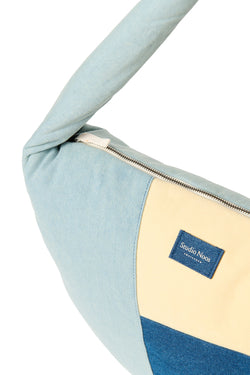 Denim Patchwork-Umhängetasche