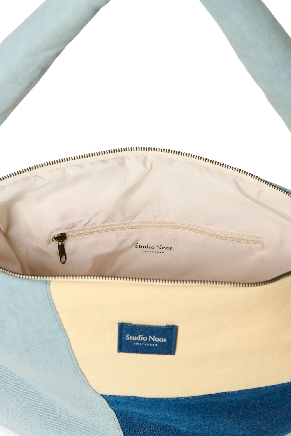 Denim Patchwork-Umhängetasche