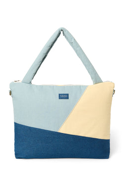 Patchwork Wickeltasche | Denim