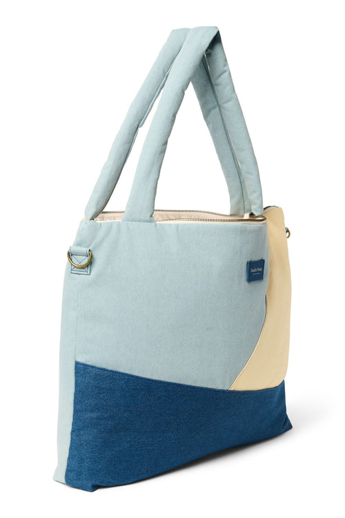 Patchwork Wickeltasche | Denim