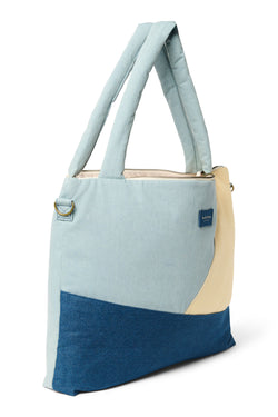 Patchwork Wickeltasche | Denim