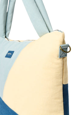 Patchwork Wickeltasche | Denim