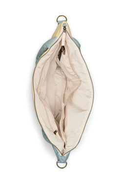 Patchwork Wickeltasche | Denim