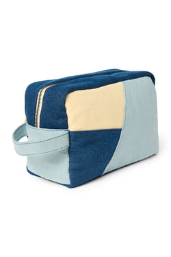 Denim Patchwork-Kosmetiktasche