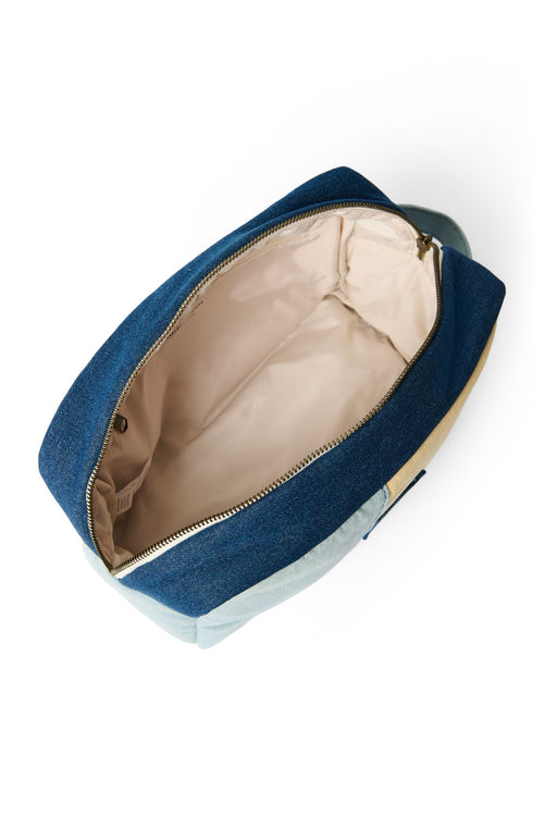 Denim Patchwork-Kosmetiktasche