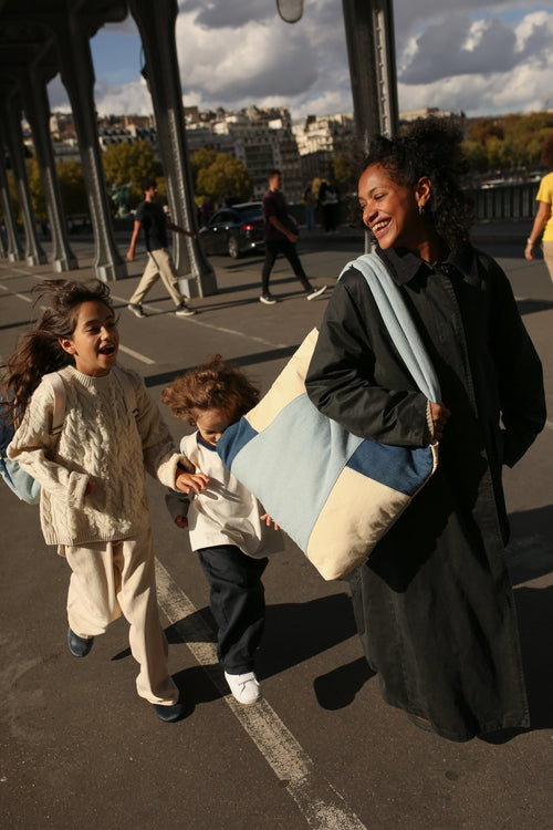 Patchwork Mom-Bag | Denim