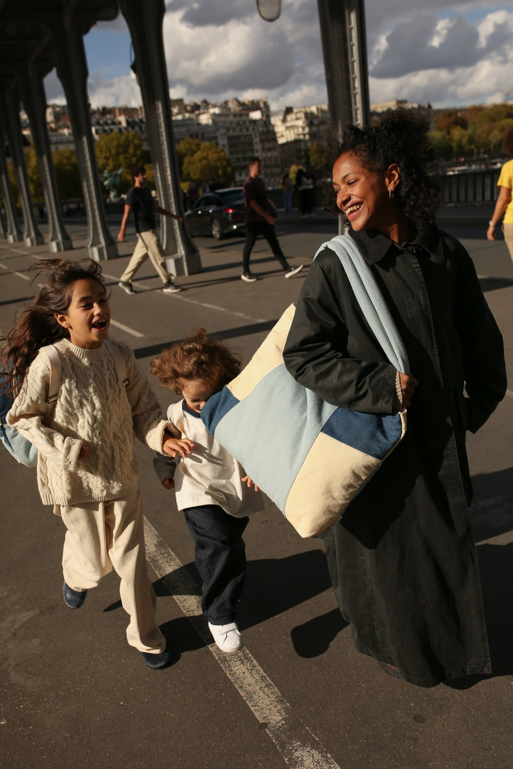 Patchwork Mom Bag | Denim