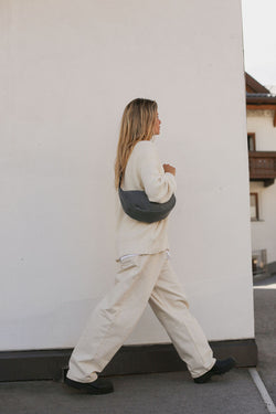 Denim Adult-Gürteltasche | Graue