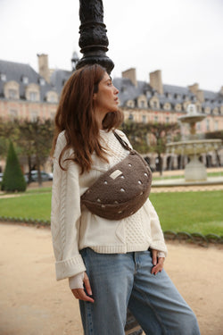 Teddy Adult-Gürteltasche | Braune Hearts