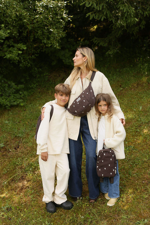 Puffy Adult-Gürteltasche | Braun Hearts