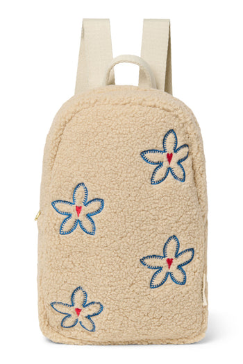 Teddy Mini Rucksack | Ecru Flower Heart