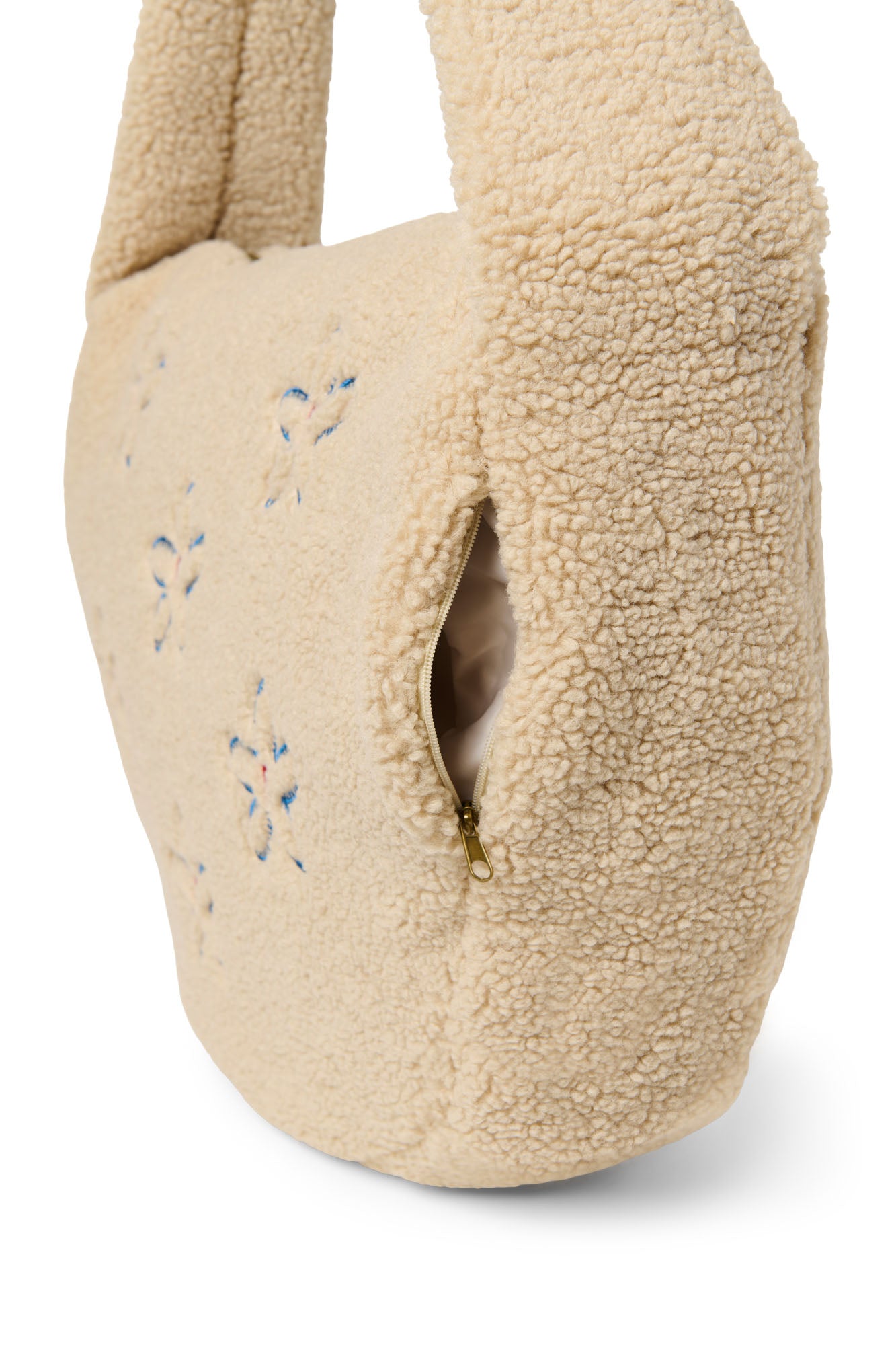 Teddy-Umhängetasche | Ecru Flower Heart