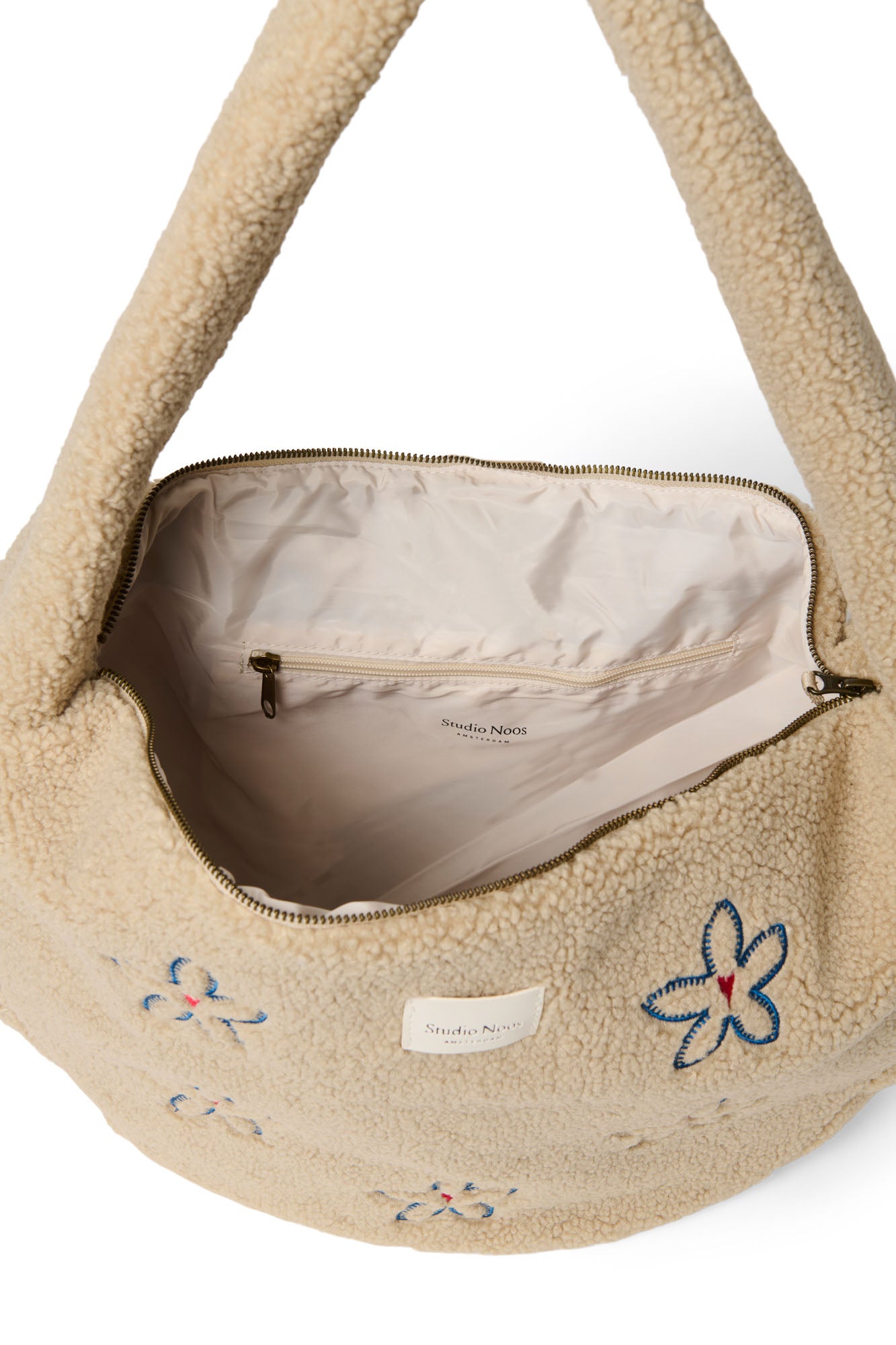 Teddy-Umhängetasche | Ecru Flower Heart