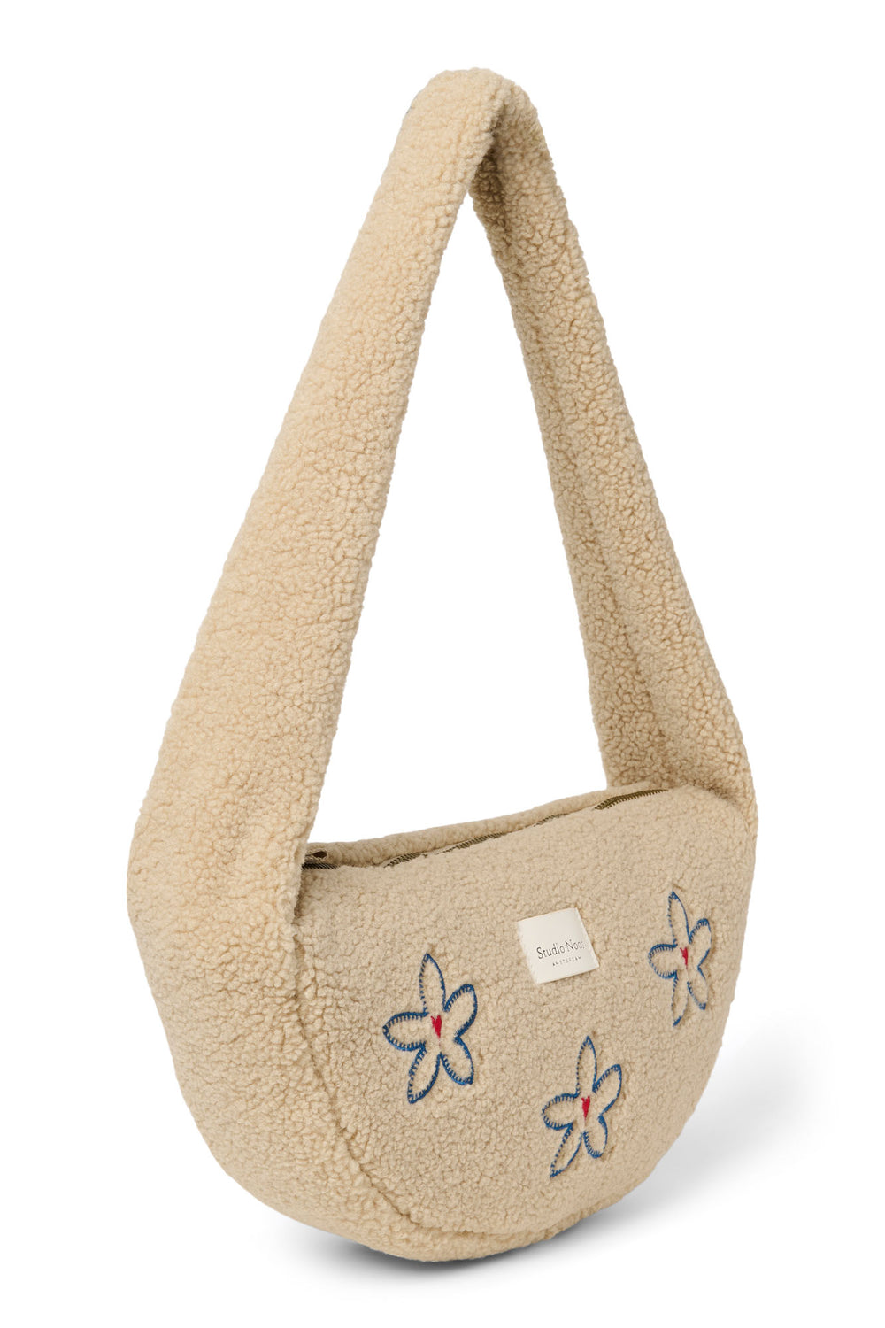 Teddy Mini-Umhängetasche | Ecru Flower Heart