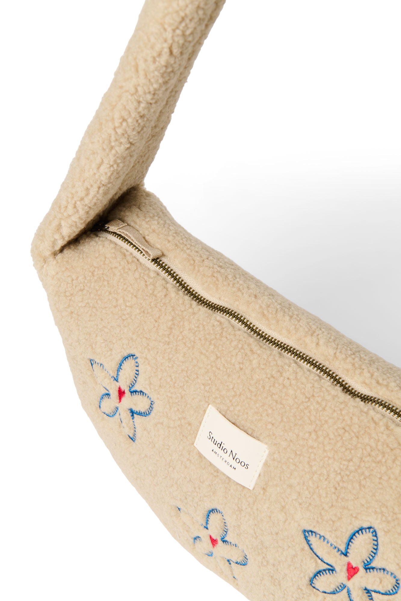 Teddy Mini-Umhängetasche | Ecru Flower Heart