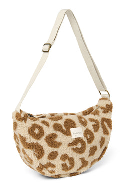 Beige Leopard Teddy erwachsen Umhängetasche 