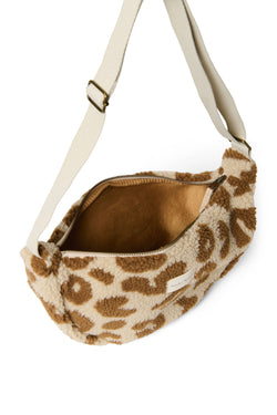 Beige Leopard Teddy erwachsen Umhängetasche 