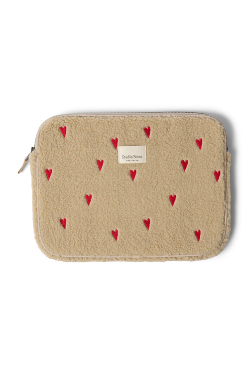Teddy Hearts Laptop-Hülle 13 Inch | Ecru Hearts