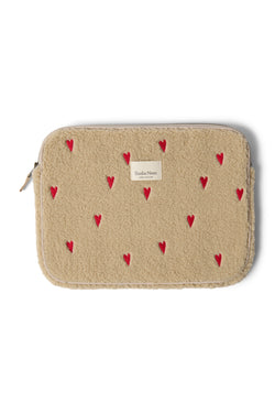 Teddy Hearts Laptop-Hülle 13 Inch | Ecru Hearts