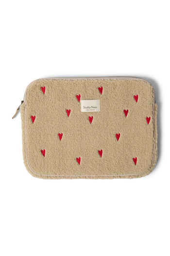 Teddy Hearts Laptop-Hülle 13 Inch | Ecru Hearts