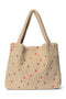 Wollweiße Teddy Herzen Mom Bag
