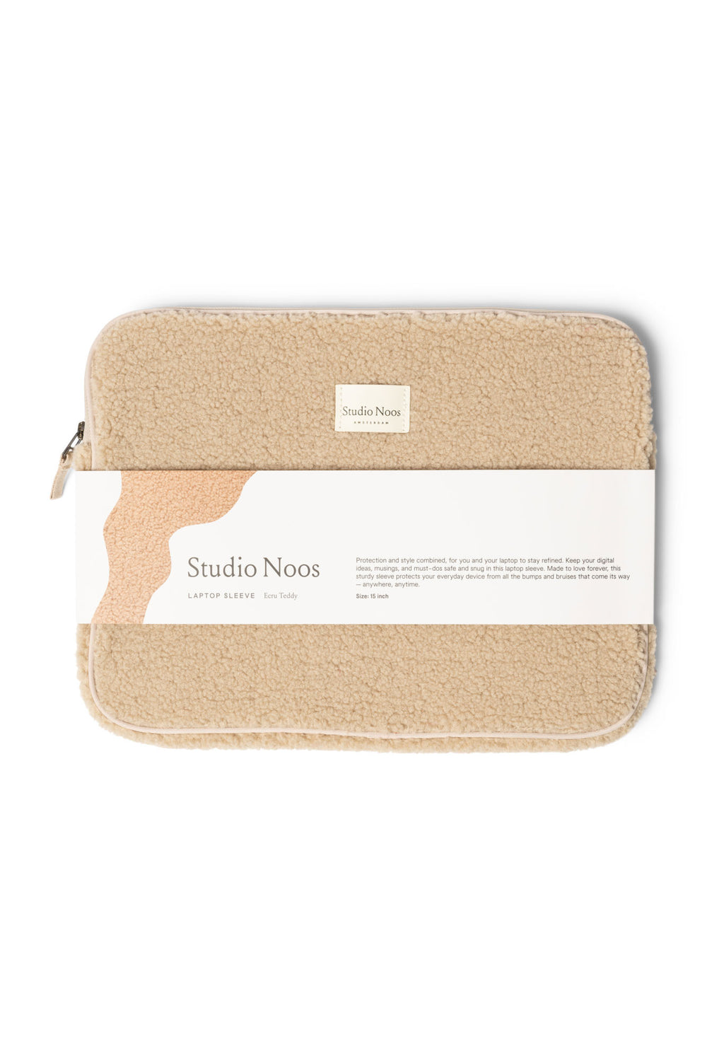Teddy Laptop-Hülle 15 Inch | Ecru