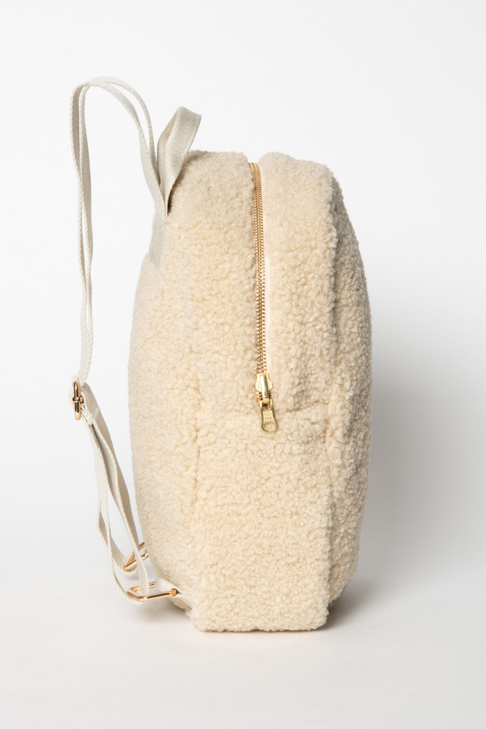 Wollweißer Teddy Mini-Rucksack