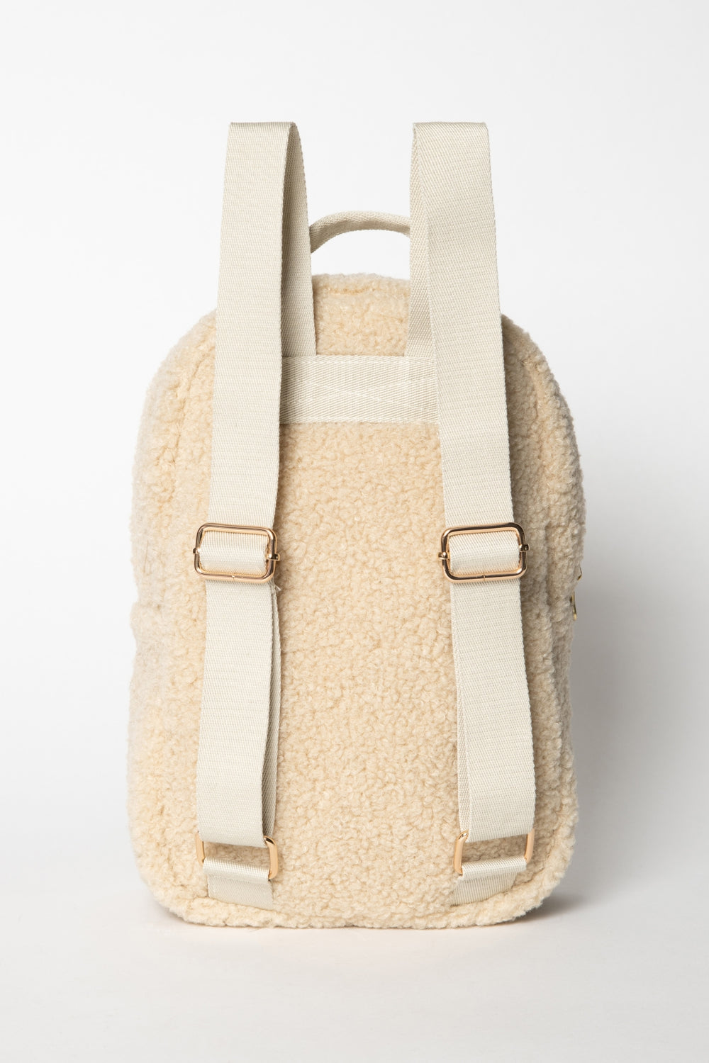 Wollweißer Teddy Mini-Rucksack
