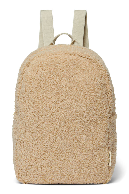 Wollweißer Teddy MIDI-Rucksack