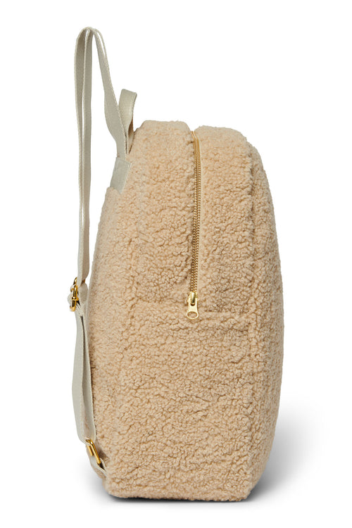 Wollweißer Teddy MIDI-Rucksack