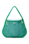 Wende-Inlay in Blau-Gelb | Macramé Mom-Bag in Grün mit