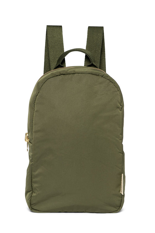 Grüner wattierter Mini-Rucksack