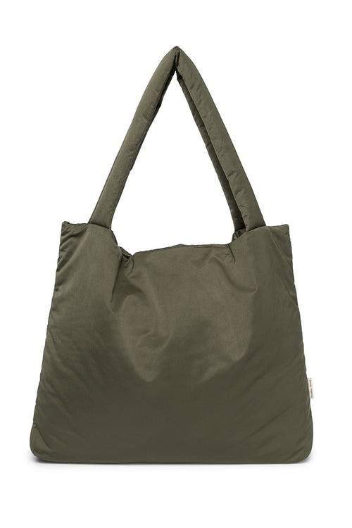 Grüne wattierte Mom Bag