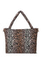 Weiche Wickeltasche aus Baumwolle | Haselnussbrauner Leopard